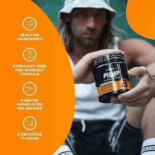 Biotech USA Pump Caffeine Free Pre Workout Supplement 330gr Tropical Fruit