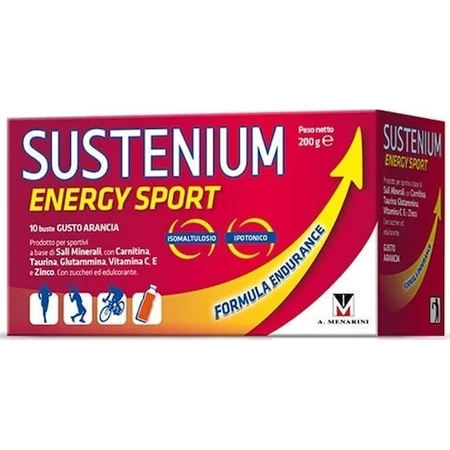Menarini Sustenium Energy Sport Спеціальна харчова добавка 10 пакетиків Помаранчевий: ціни та характеристики