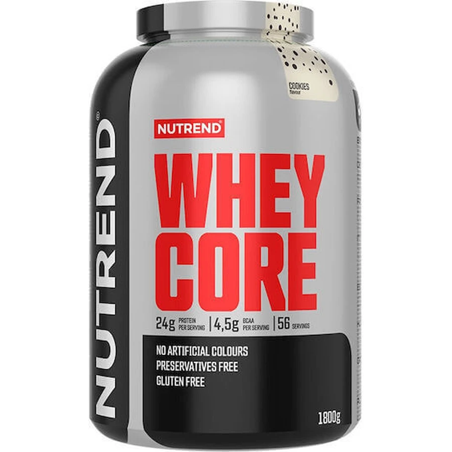 Nutrend Whey Core сироватковий протеїн Безглютеновий сироватковий протеїн з ароматизованим печивом 1,8 кг: ціни та характеристики