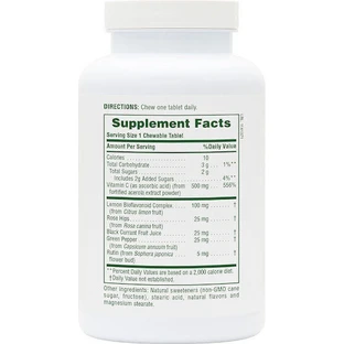 Nature's Plus Вітамін С для підтримки імунітету, шкіри та антиоксидантної дії 500 мг 90 жувальних таблеток