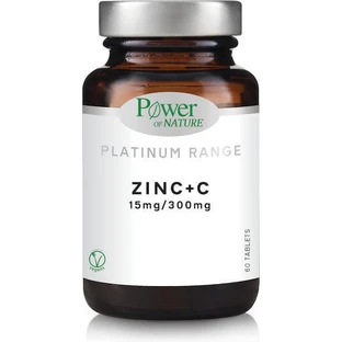 Power Health Platinum Range Цинк + C15мг/300мг 60 таблеток Захист імунної системи