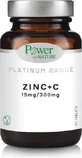 Power Health Platinum Range Цинк + C15мг/300мг 60 таблеток Захист імунної системи