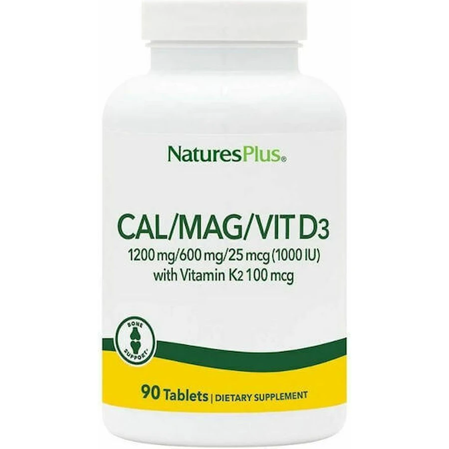 Nature's Plus Підтримка кісткової тканини Кальцій Магній Вітамін D3 з вітаміном К2 90 таблеток: ціни та характеристики