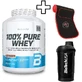 Biotech Usa 100% Pure Whey 2270g Caramel-cappuccino & Katerelos Fitness Sweat Weight Loss Belt 130cm X 26.50cm X 5mm One Size & Biotech Usa Wave Shaker 600ml Black-smoking Customised Package