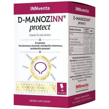 Спеціальна харчова добавка Innventa D-Manozinn Protect 10 пакетиків: ціни та характеристики