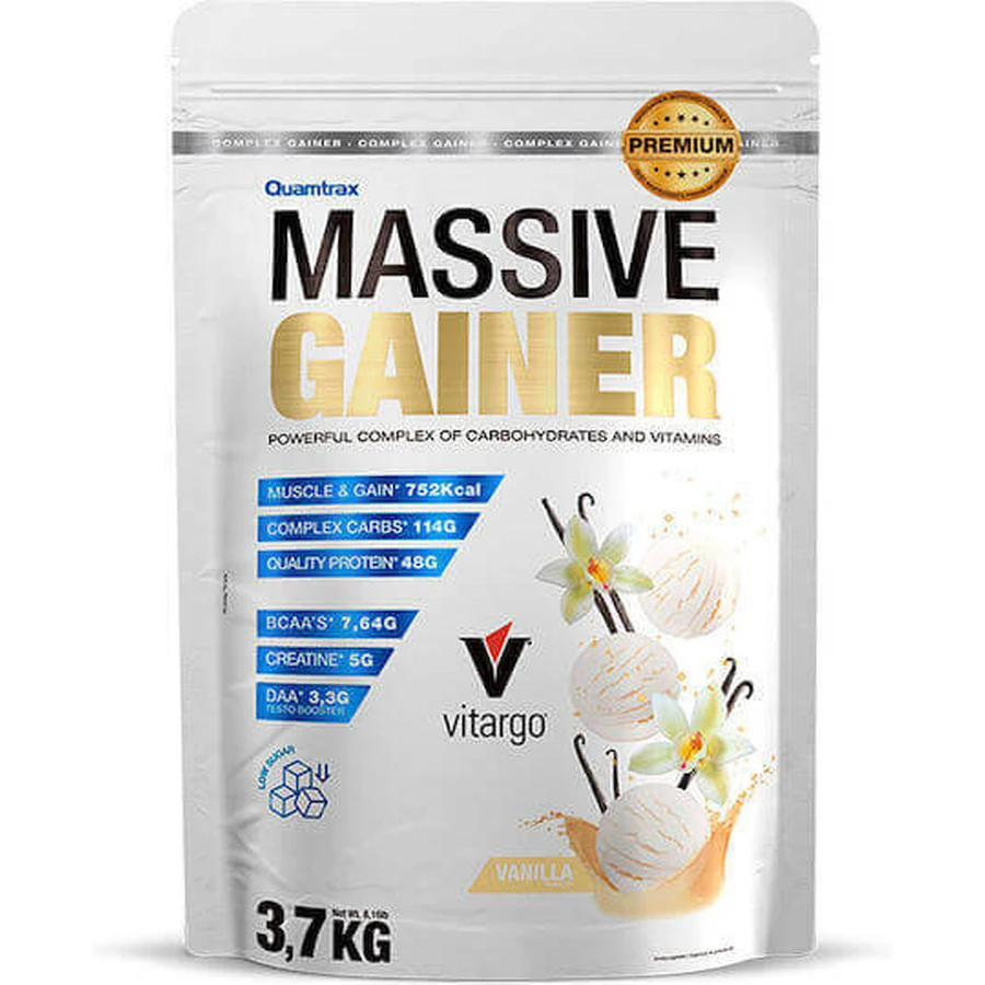 Quamtrax Nutrition Преміум Гейнер преміум-класу Vitargo зі смаком ванілі 3,7 кг: ціни та характеристики