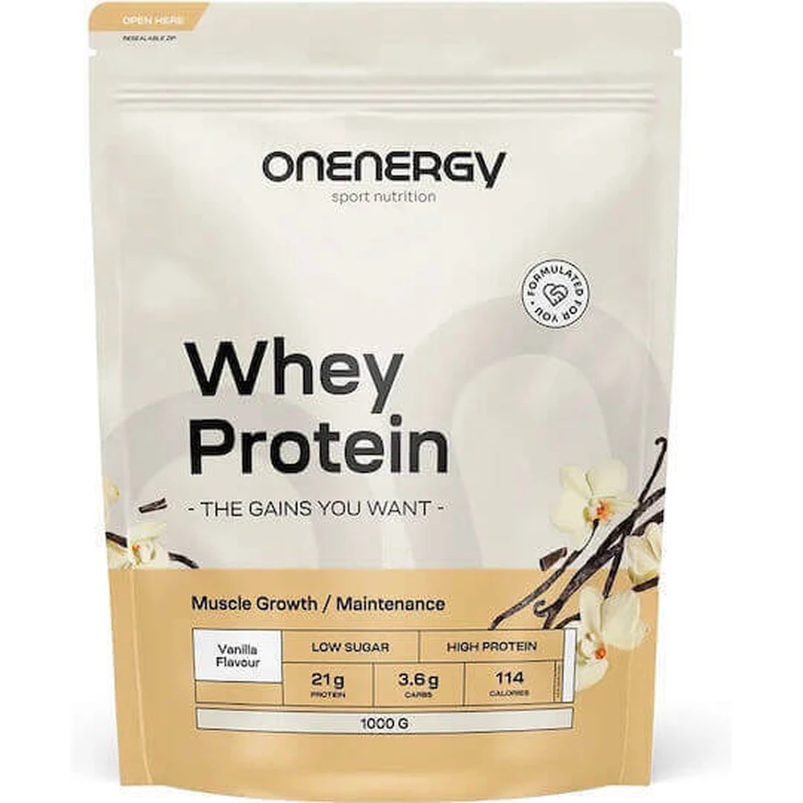 OnEnergy Whey Protein Сироватковий протеїн зі смаком ванілі 1 кг: ціни та характеристики