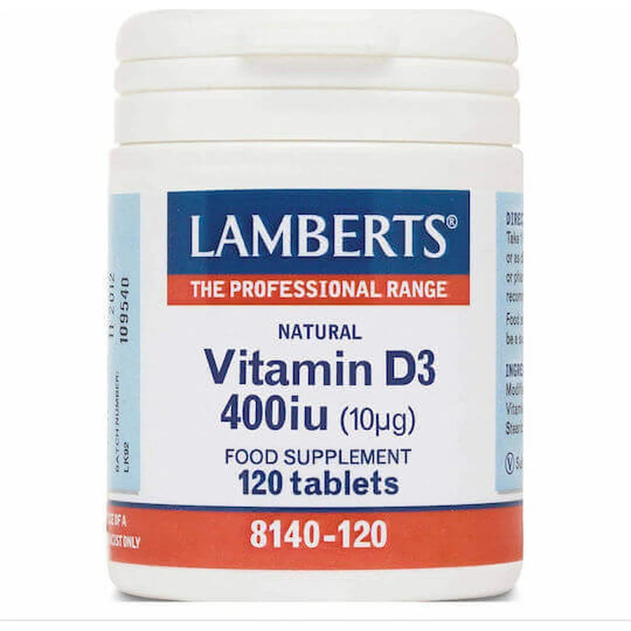 Lamberts Vitamin D3 Вітамін для зміцнення імунної системи та здоров'я яєць 400iu 120 таблеток: ціни та характеристики