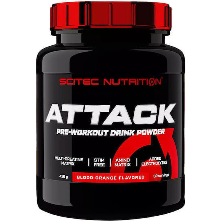 Scitec Nutrition Attack! 2.0 Pre Workout Supplement 416gr Blood Orange: цены и характеристики