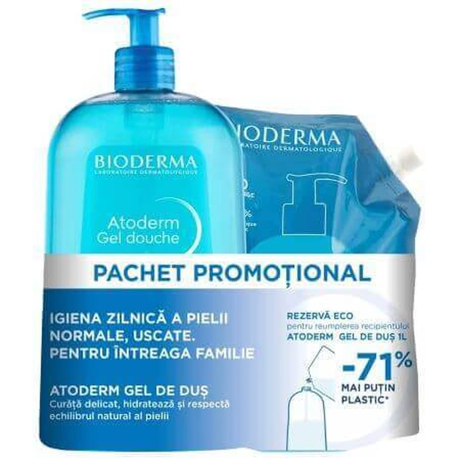 Гель для душа Atoderm 1000 мл + гель для душа Atoderm 1000 мл, Bioderma: цены и характеристики