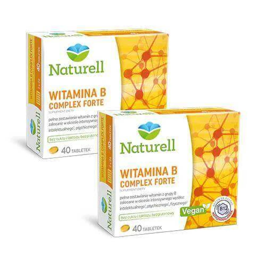 Набор из 2 х Naturell Vitamin B Complex Forte, 40 таблеток: цены и характеристики