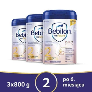 Набор из 3 х Bebilon Profutura Duobiotik 2 последующего молока после 6 месяцев, 800 г.