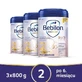 Набір з 3х молочних сумішей Bebilon Profutura Duobiotik 2 після 6 місяців, 800г