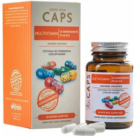 John Noa Caps Multivitamin Plus Q10 Мультивітамінний комплекс для підвищення енергії та імунітету 30 капс.: ціни та характеристики