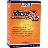 Now Foods Мгновенная энергия B12 Витамин для здоровья нервной системы 75 пакетиков