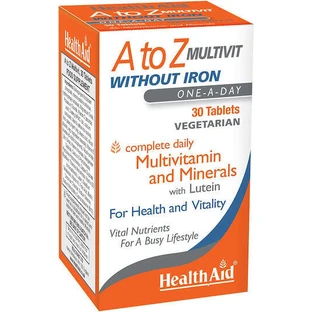 Health Aid A To Z Мультивитамины без йода и железа для укрепления иммунной системы 30 таблеток