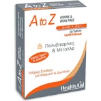 Health Aid A To Z Мультивитамины без йода и железа для укрепления иммунной системы 30 таблеток: цены и характеристики
