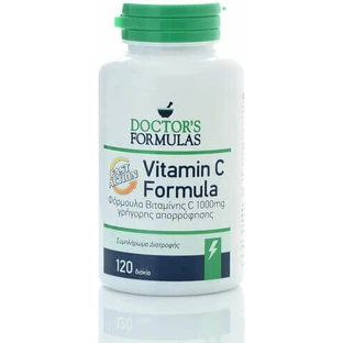 Doctor's Formulas Вітамін С швидкої дії 1000 мг Вітамін для зміцнення імунітету, шкіри та антиоксидантної дії 1000 мг 120 таблеток