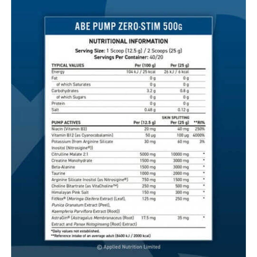 Прикладне харчування Abe Pump Abe Pump Предтреніровочная добавка 500гр Тигрова кров: ціни та характеристики