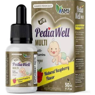 AMS PediaWell Мульти Мультивитамины Натуральная малина 50 мл