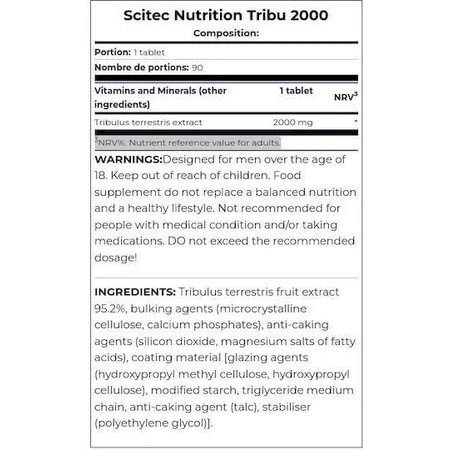 Scitec Nutrition Tribu 2000 мг добавка для підвищення лібідо та тестостерону 90 таб.: ціни та характеристики