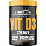Hiro.Lab Витамин D3 для укрепления иммунной системы и здоровья яиц 8000iu 240 таблеток