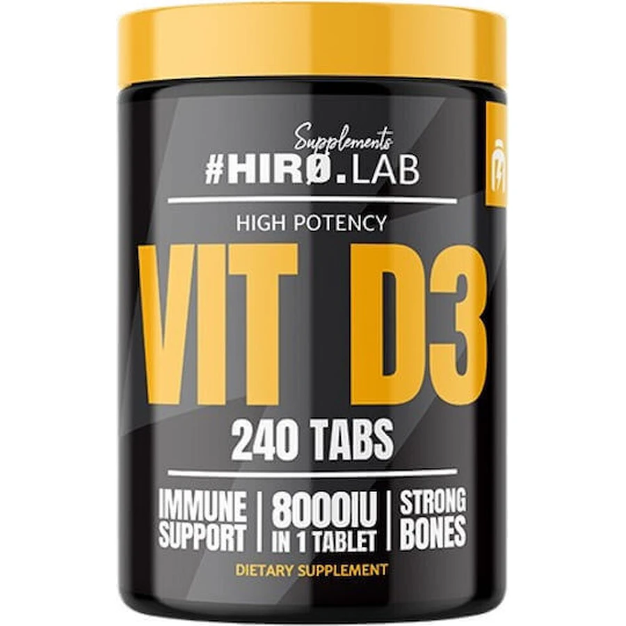 Hiro.Lab Вітамін D3 Вітамін для зміцнення імунної системи та здоров'я яєць 8000iu 240 таблеток: ціни та характеристики