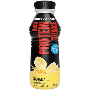Високобілковий безлактозний коктейль Body Attack з банановим смаком 500мл