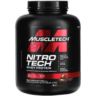 MuscleTech Nitrotech Whey Protein Сироватковий протеїн з креатином та смаком молочного шоколаду 1,8 кг