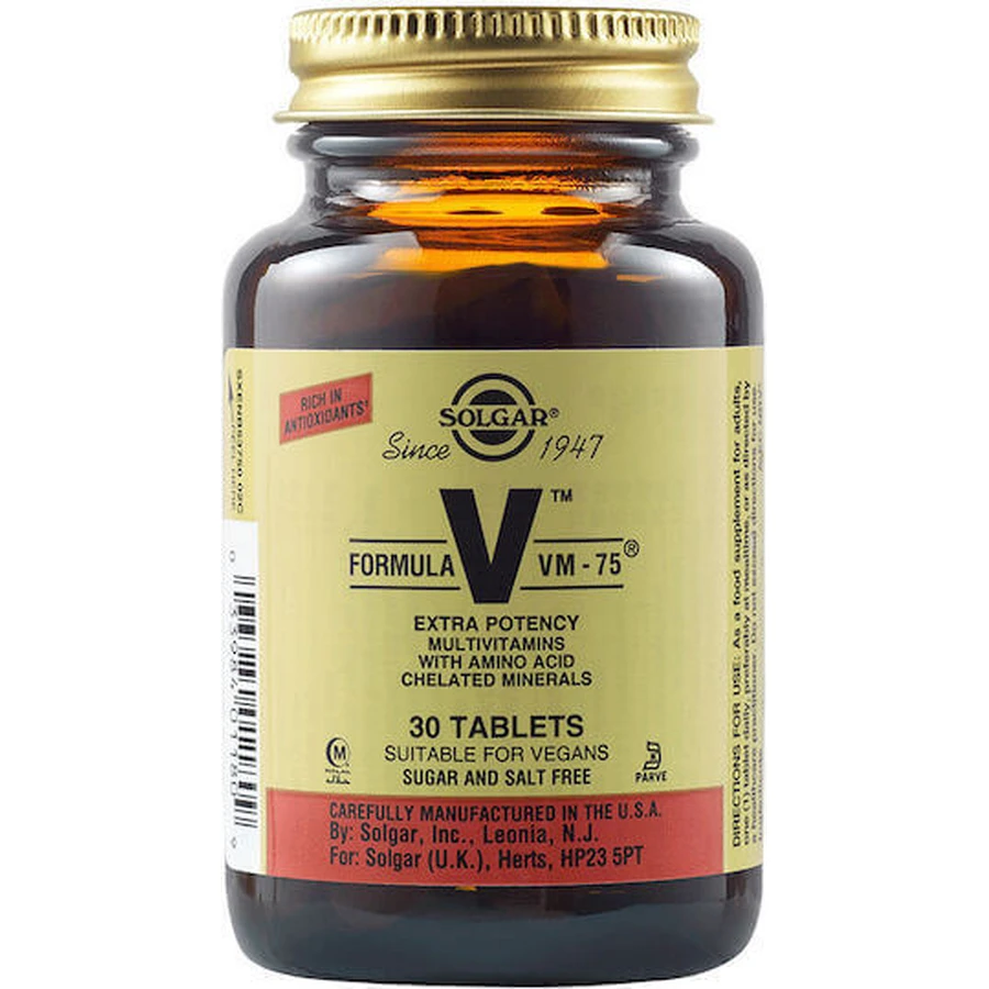 Solgar Formula VM-75 Мультивитамины для энергии 30 таблеток: цены и характеристики