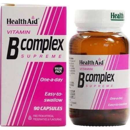 Health Aid Vitamin B Complex 90 Caps Витамины для энергии, укрепления иммунитета и нервной системы 90 капс: цены и характеристики