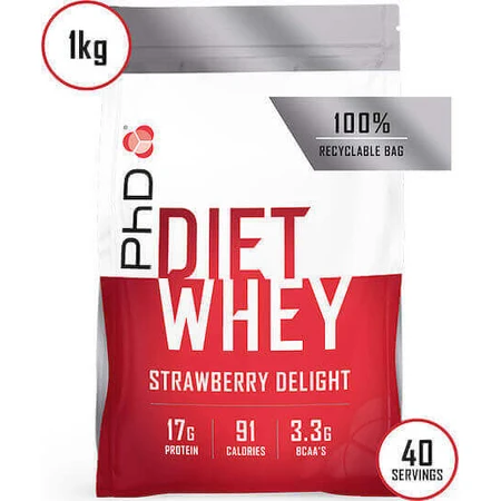 PhD Diet Whey Сывороточный протеин со вкусом клубники Delight 1 кг: цены и характеристики
