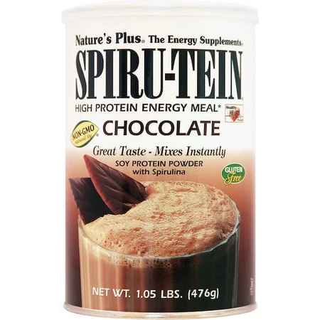 Nature's Plus Spiru-Tein Spiru-Tein Високобілкова енергетична каша без глютену зі смаком шоколаду 476г: ціни та характеристики