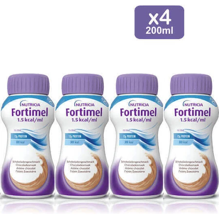 Nutricia Fortimel Protein Special Food Supplement 4 x 50ml Chocolate: цены и характеристики