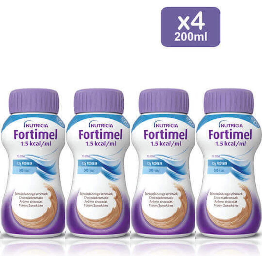 Nutricia Fortimel Protein Special Food Supplement 4 x 50ml Chocolate: цены и характеристики