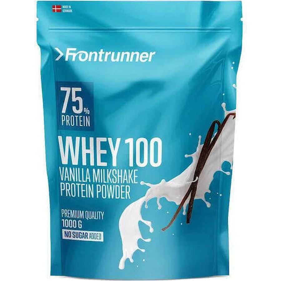 Frontrunner Whey Protein 100 сироватковий протеїн зі смаком ванільного молочного коктейлю 1 кг: ціни та характеристики