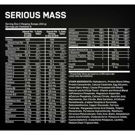 Optimum Nutrition Serious Mass сироватковий протеїн з креатином та смаком печива і вершків 5,454 кг: ціни та характеристики