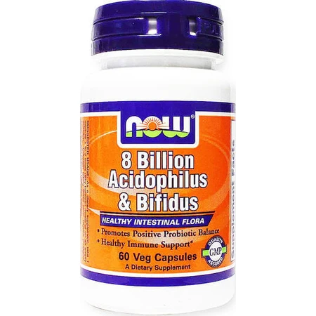Now Foods 8 Billion Acidophilus & Bifidus Probiotic 60 рослинних капсул: ціни та характеристики