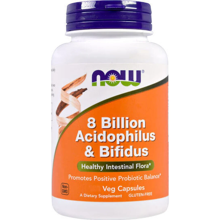 Now Foods 8 Billion Acidophilus & Bifidus Probiotic 60 рослинних капсул: ціни та характеристики