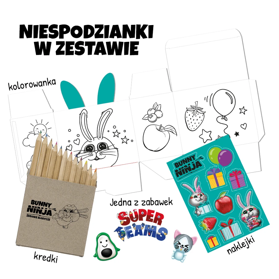 Подарочный набор Bunny Ninja, фруктовые сладости, 108 г: цены и характеристики