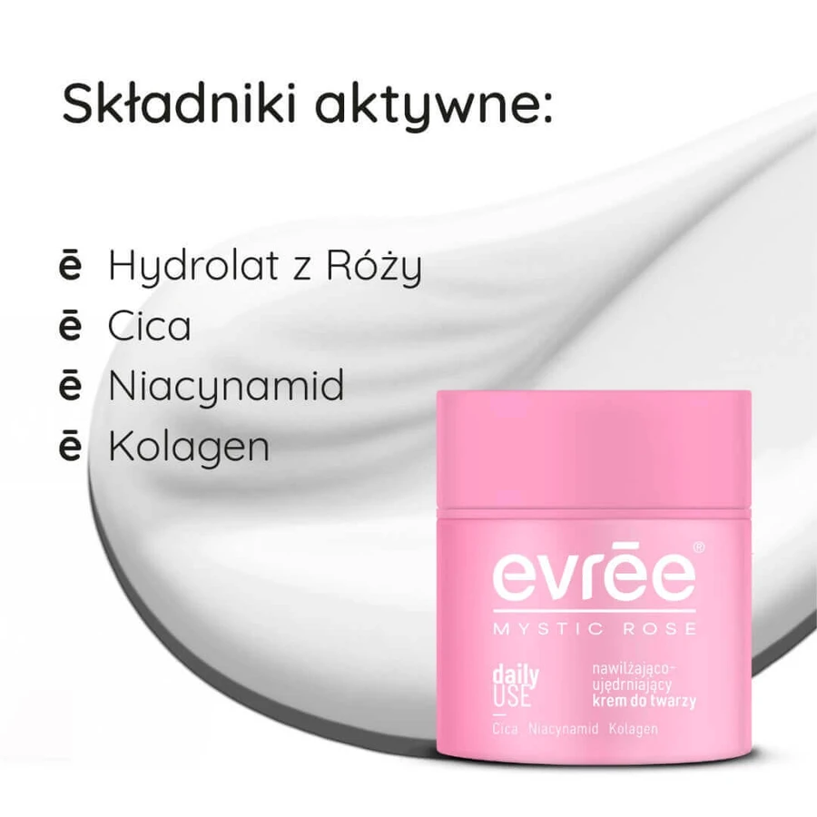 Evree Mystic Rose Daily Use, зволожуючий і підтягуючий крем для обличчя, 50 мл: ціни та характеристики