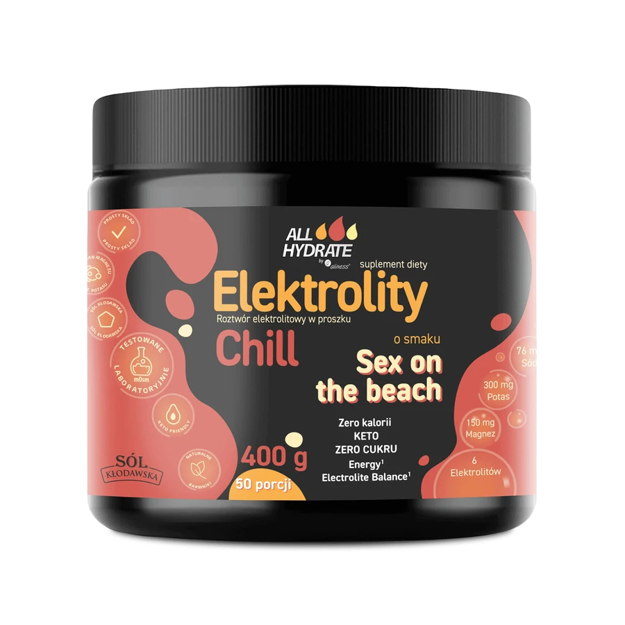 Електроліти ALLHydrate Chill зі смаком сексу на пляжі, 400 г: ціни та характеристики