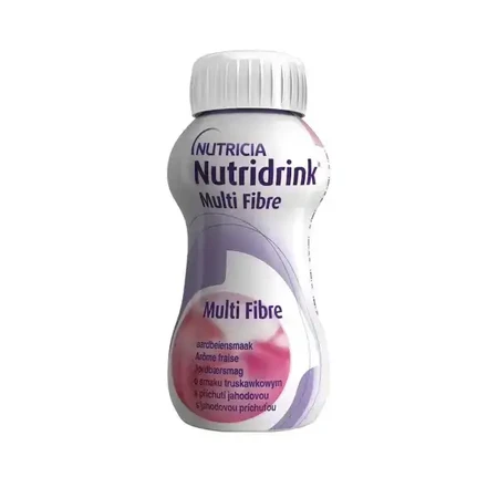 Nutridrink Multi Fibre aromă de căpșuni 4×200 мл, для медичних цілей: ціни та характеристики