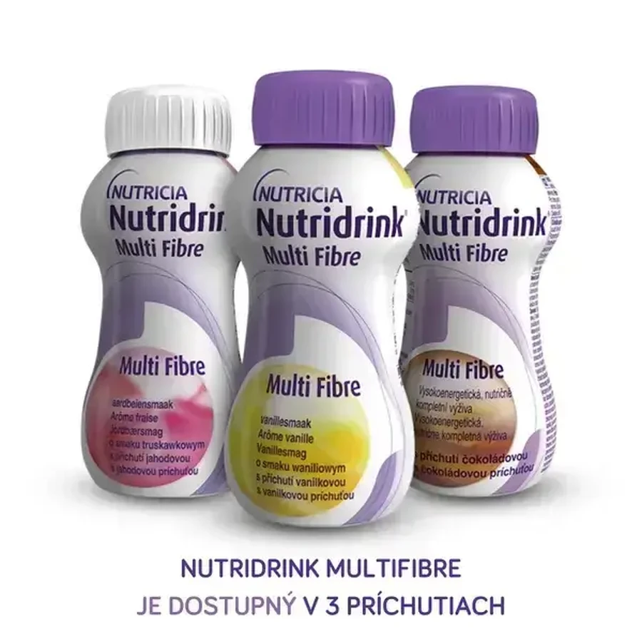 Nutridrink Multi Fibre aromă de căpșuni 4×200 мл, для медичних цілей: ціни та характеристики