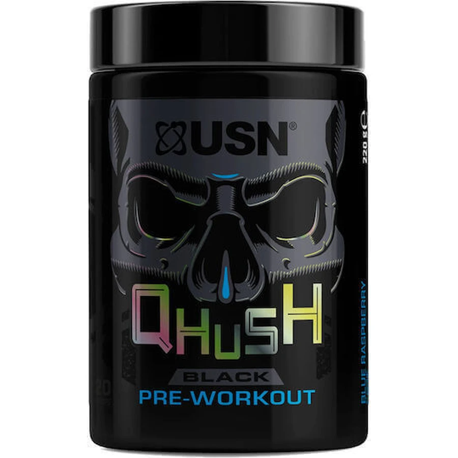 USN Qhush Black Pre-Workout 220гр Голубая малина: цены и характеристики