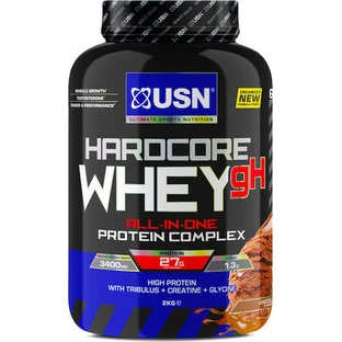 USN Hardcore Whey gH Сывороточный протеин с креатином и шоколадным вкусом 2 кг