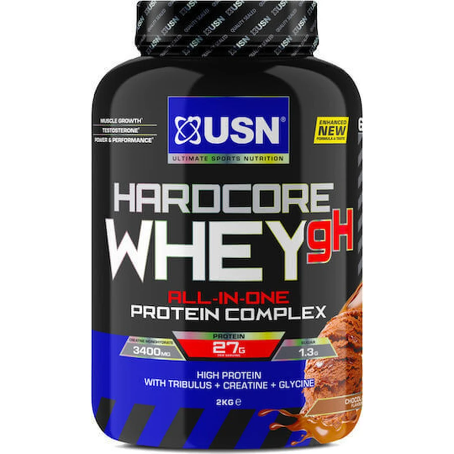 USN Hardcore Whey gH Сывороточный протеин с креатином и шоколадным вкусом 2 кг: цены и характеристики