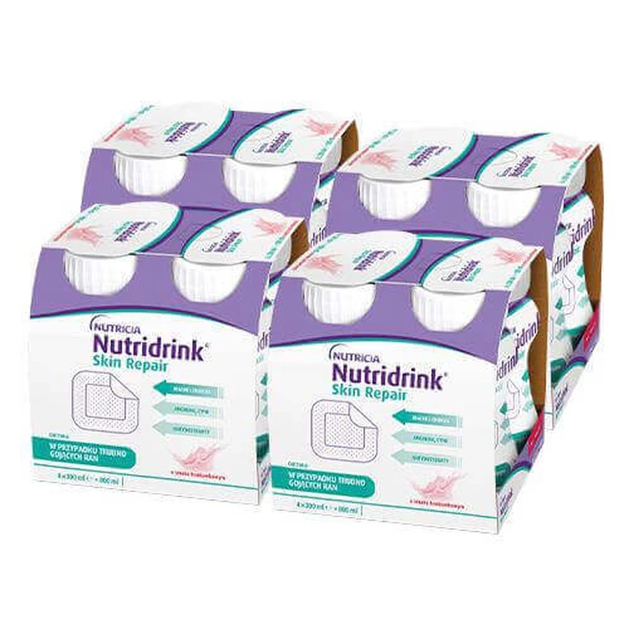 Набір 4х Nutridrink Skin Repair полуниця, 4х200мл (колишній Cubitan): ціни та характеристики