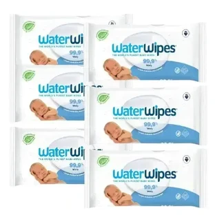 Набор из 6 влажных салфеток WaterWipes, 60 шт.