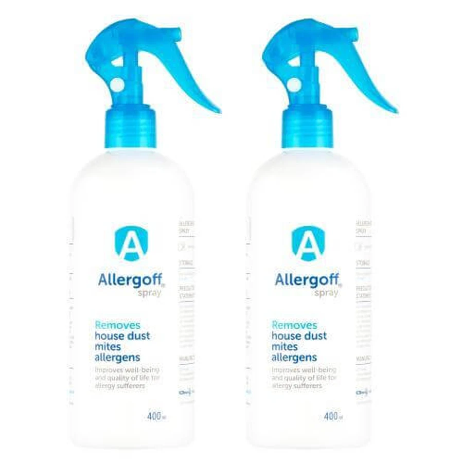 Набор Allergoff Spray для удаления аллергенов домашней пыли, 2x 400 мл: цены и характеристики